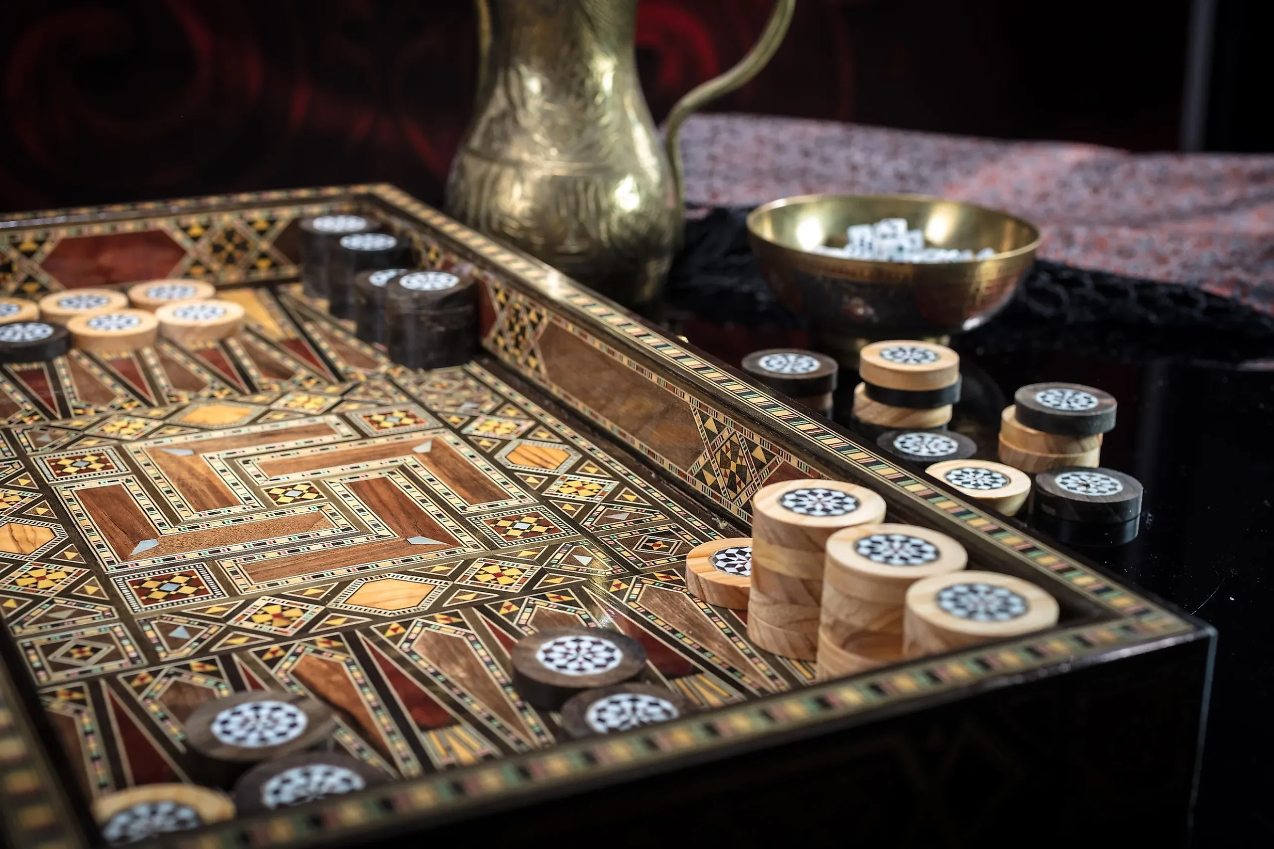 Deluxe Backgammon Game Table